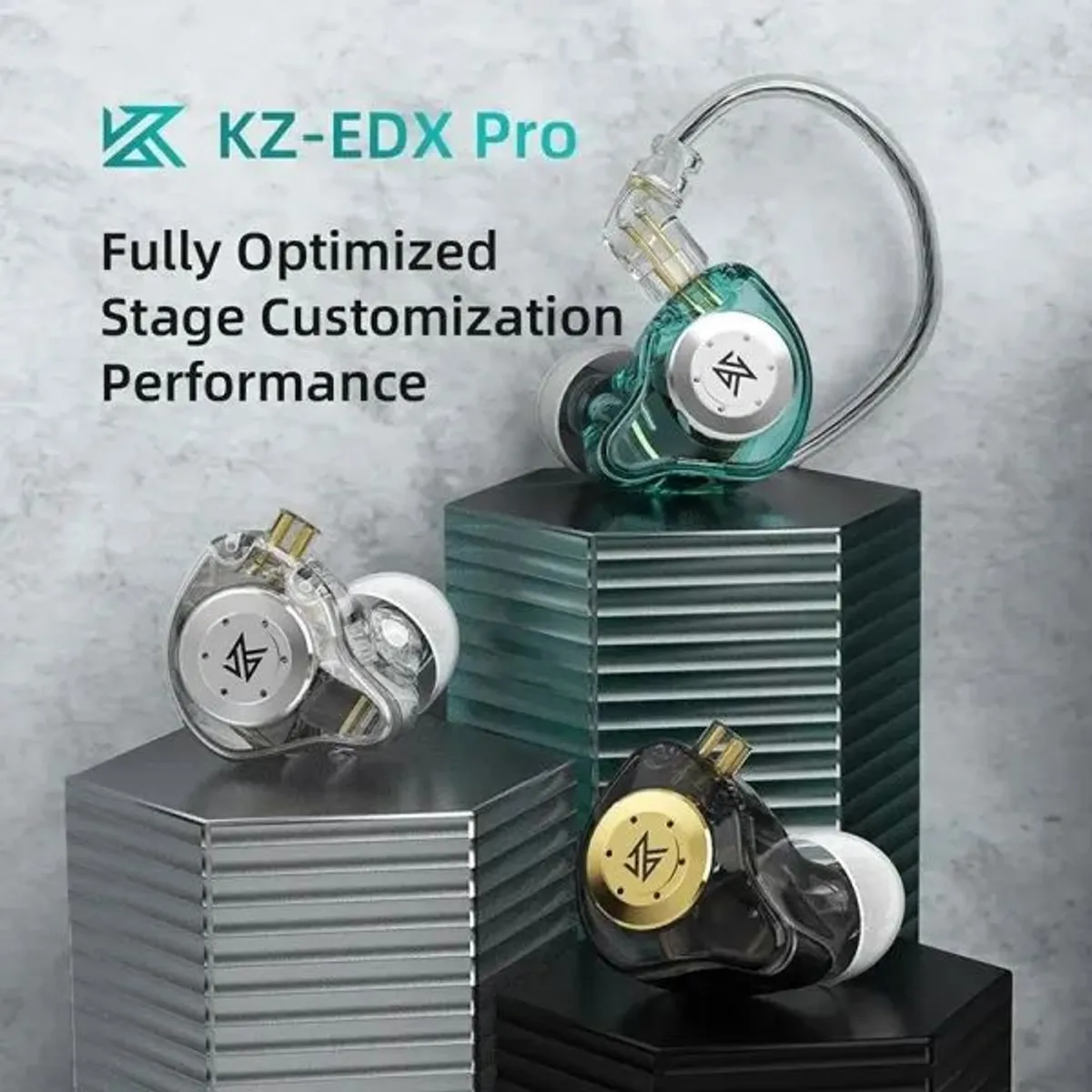 KZ - Auriculares Kz Edx Pro Dual Magnetic HiFi con Mic - Transparente