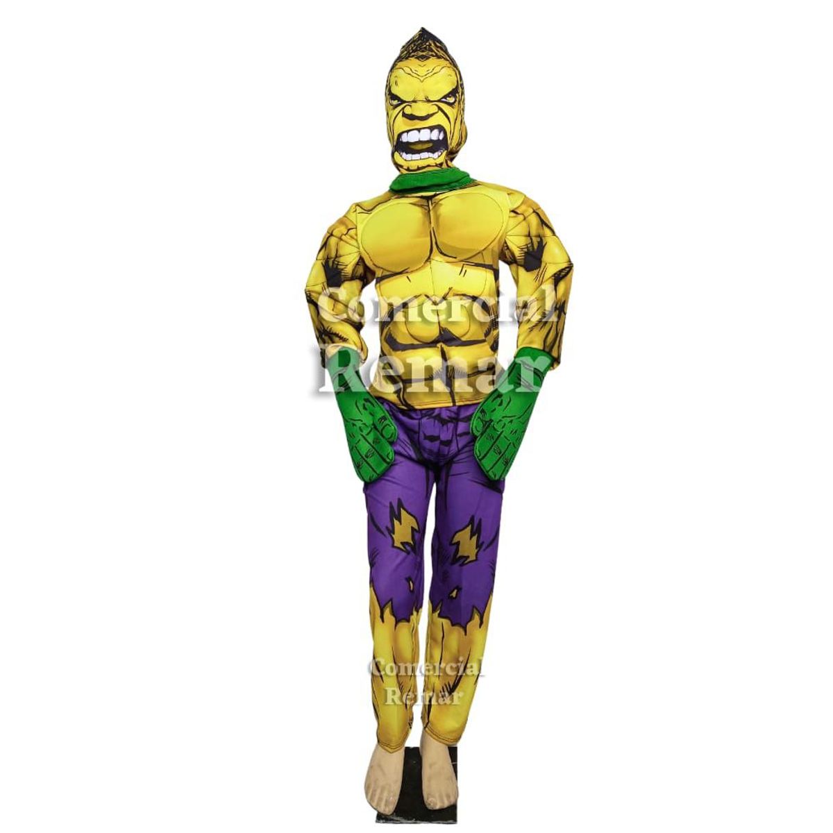 GENERICO - Disfraz Hulk con Músculos para Niño