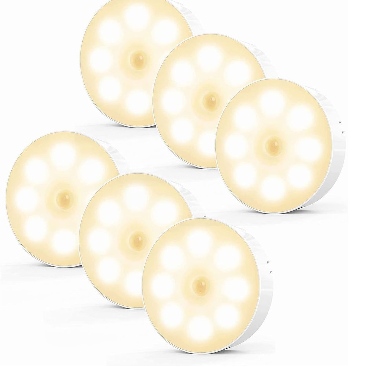 OEM - Luces con Sensor de Movimiento Recargable por USB Con Imán 6 PCS