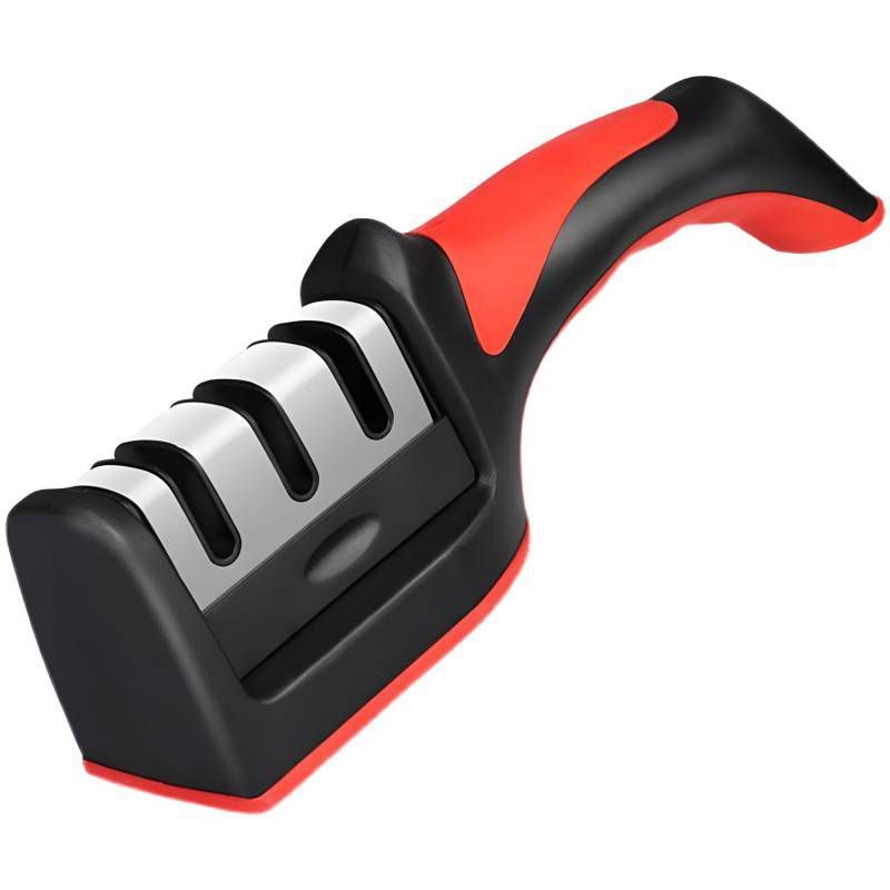 GENERICO - Afilador de Cuchillo Manual Cocina Navidad - ROJO