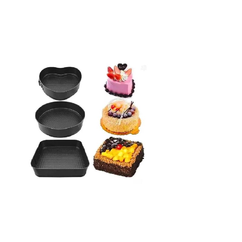 GENERICO - Molde Para  Keke 3 formas Desmontables Antihaderentes