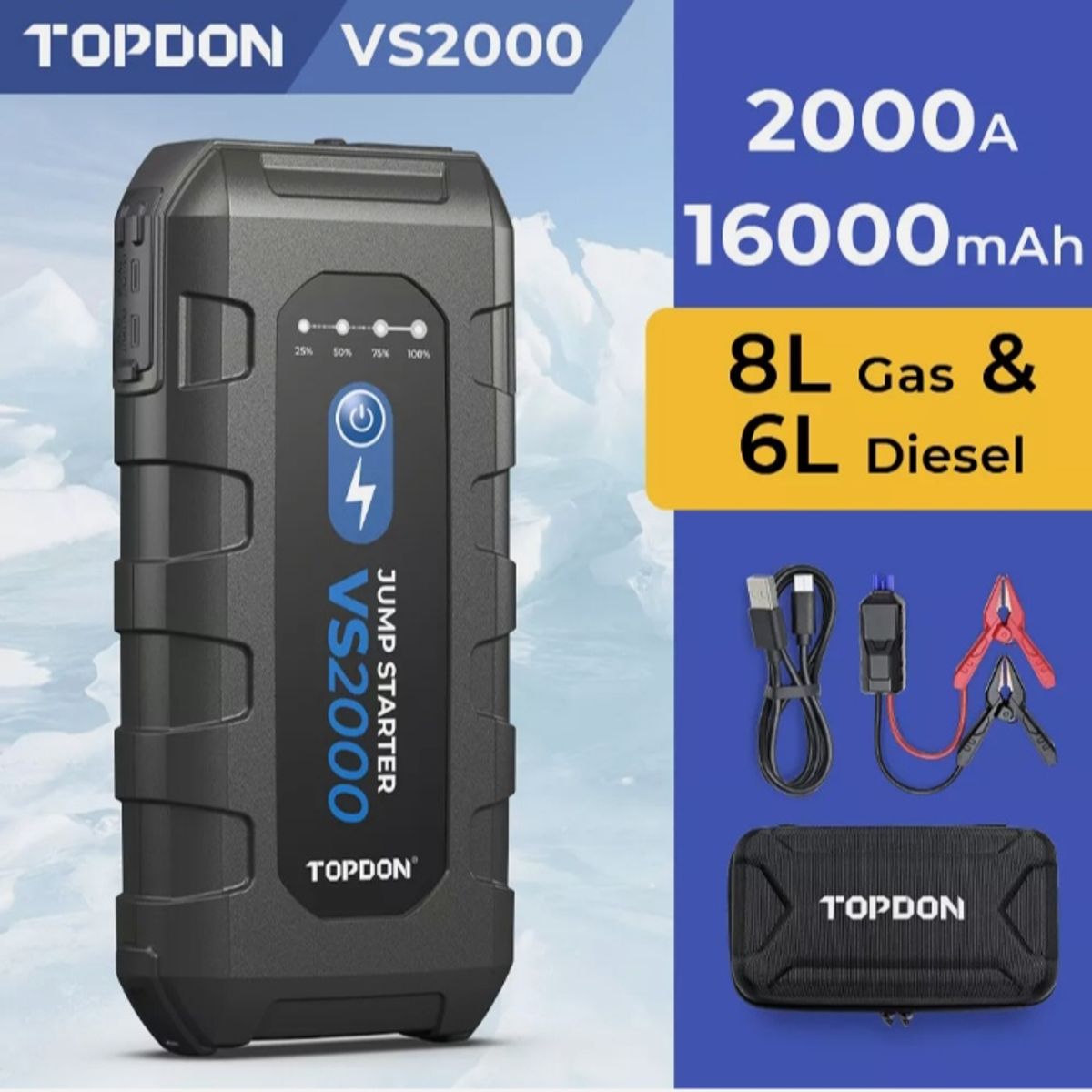 GENERICO - Arrancador de Bateria para auto camioneta Jumper Started