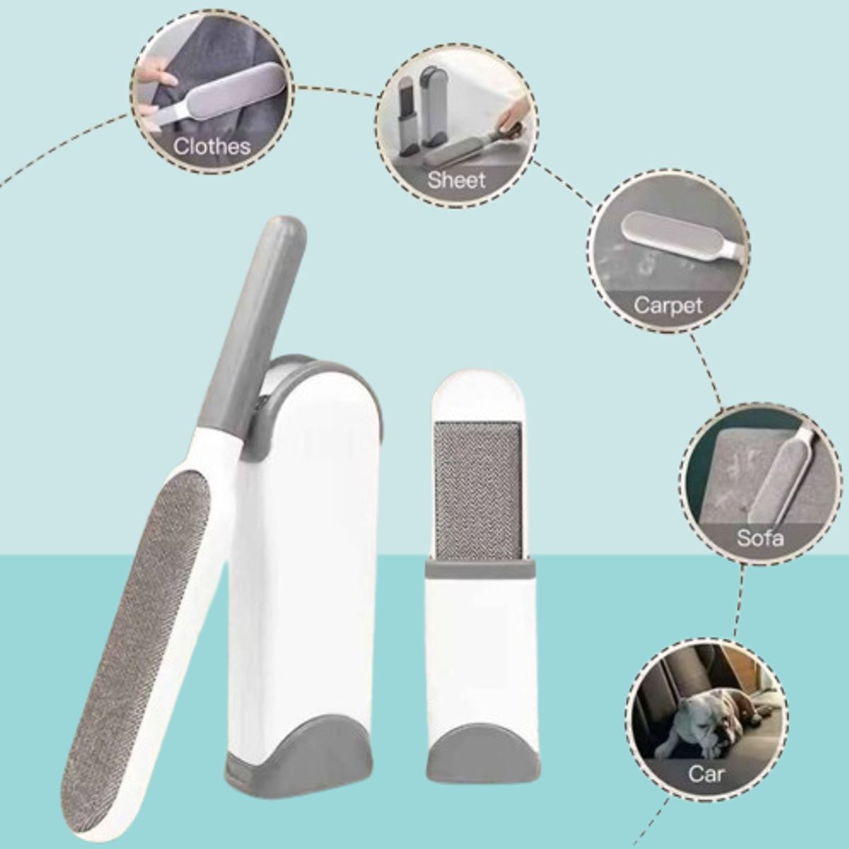 GENERICO - Cepillo Quita Pelusa - Rojo