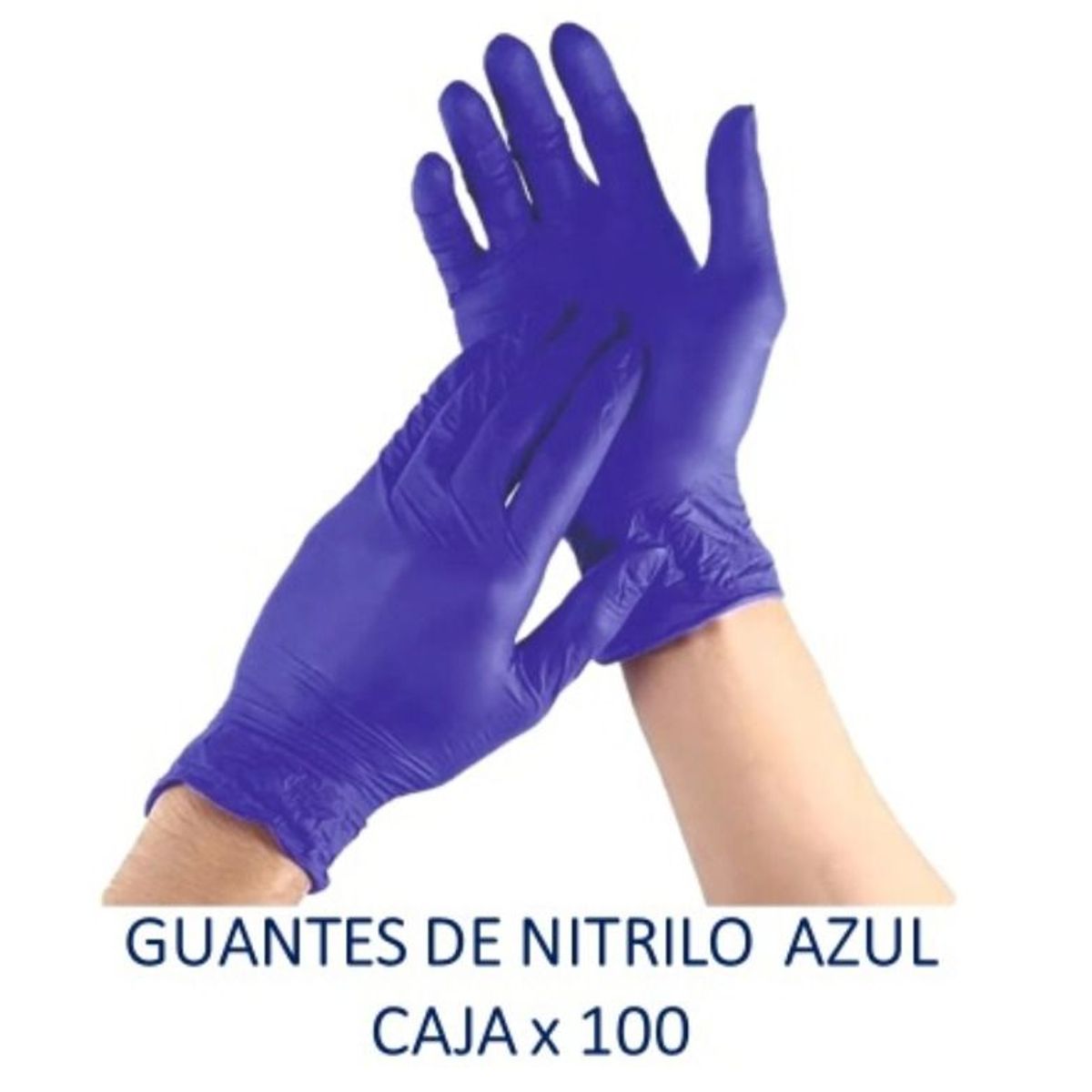 GENERICO - 100 UNID. GUANTES TALLA M NITRILO AZUL PURPURA