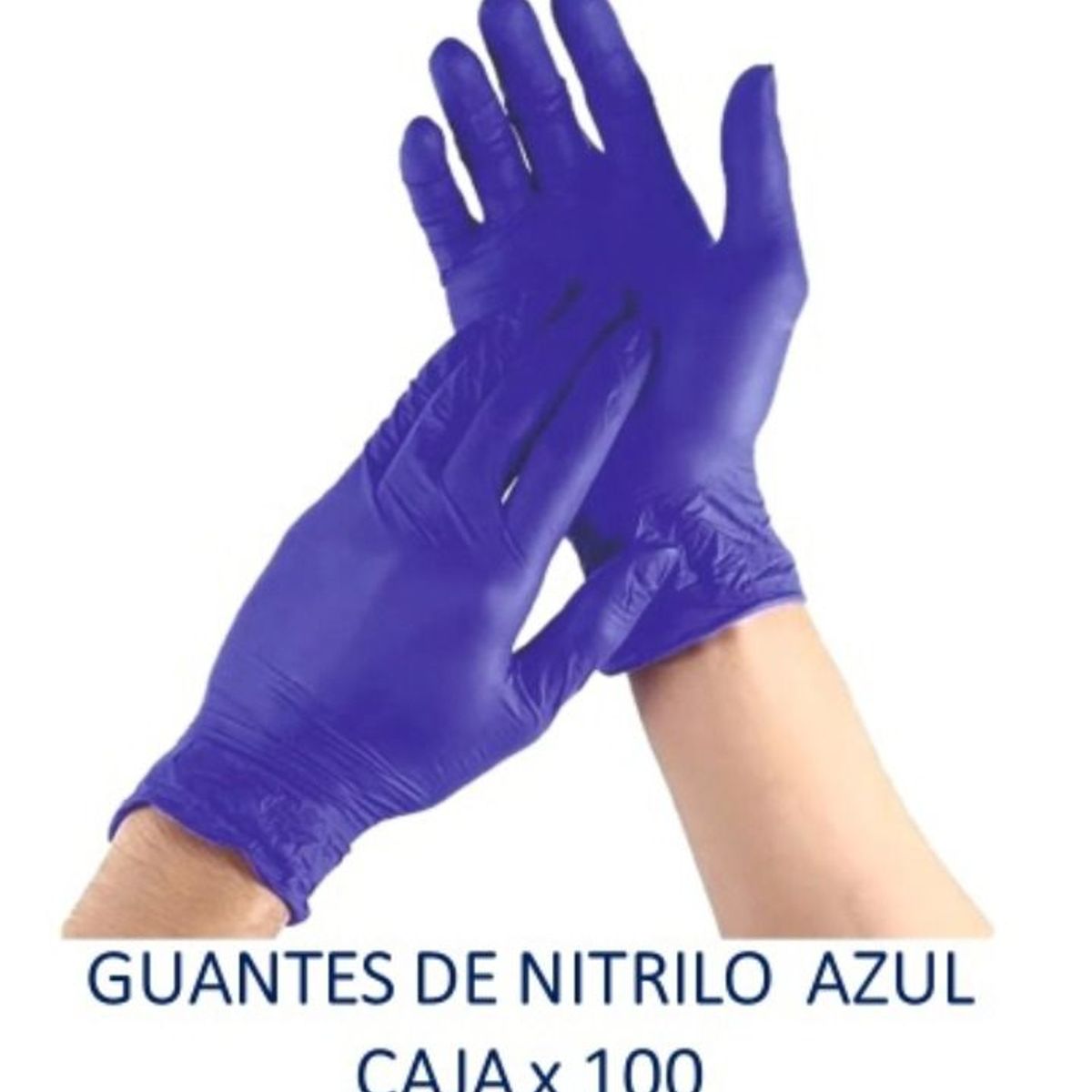 GENERICO - 100 UNID. GUANTES TALLA  L NITRILO AZUL PURPURA