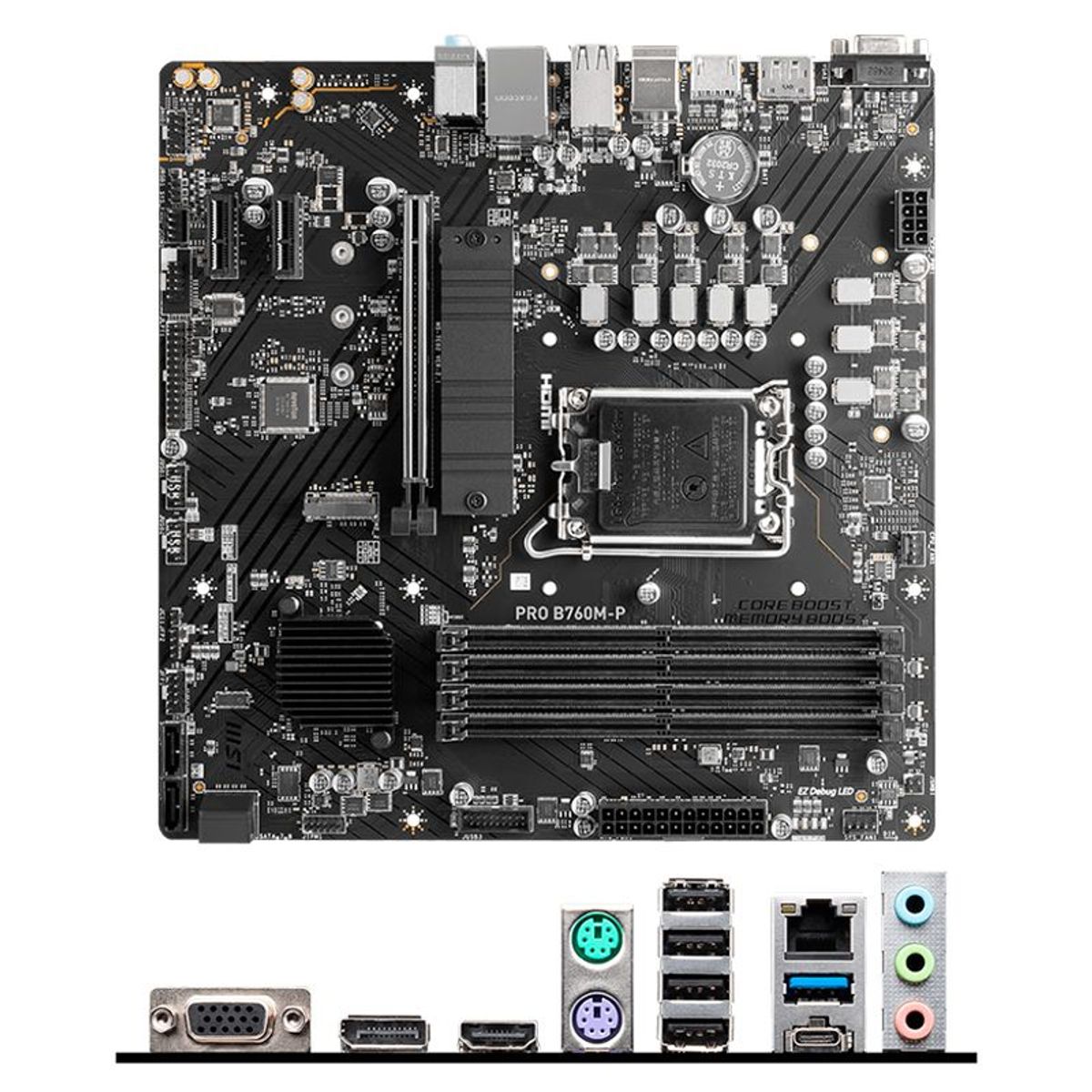 MSI - Motherboard MSI PRO B760M-P B760 LGA1700 HDMI DP VGA mATX