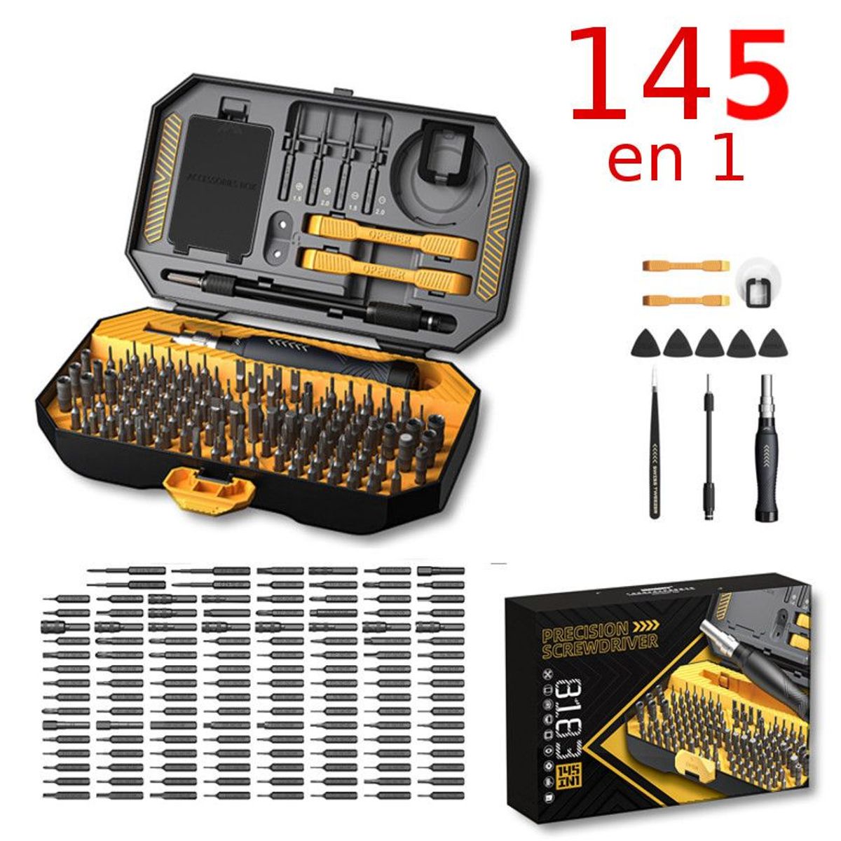 JAKEMY - 145 in1 Desarmadores t6h t8h Cell Torx phillips Mac book iPhone + Case