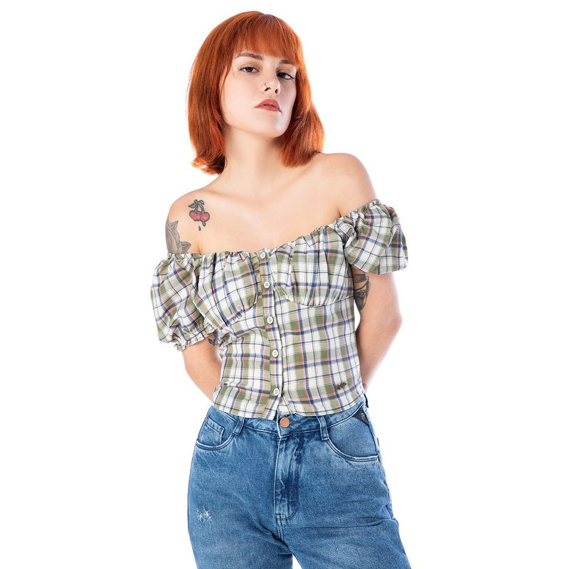 PIONIER - Blusas Cuadros Mujer Keylu Pionier