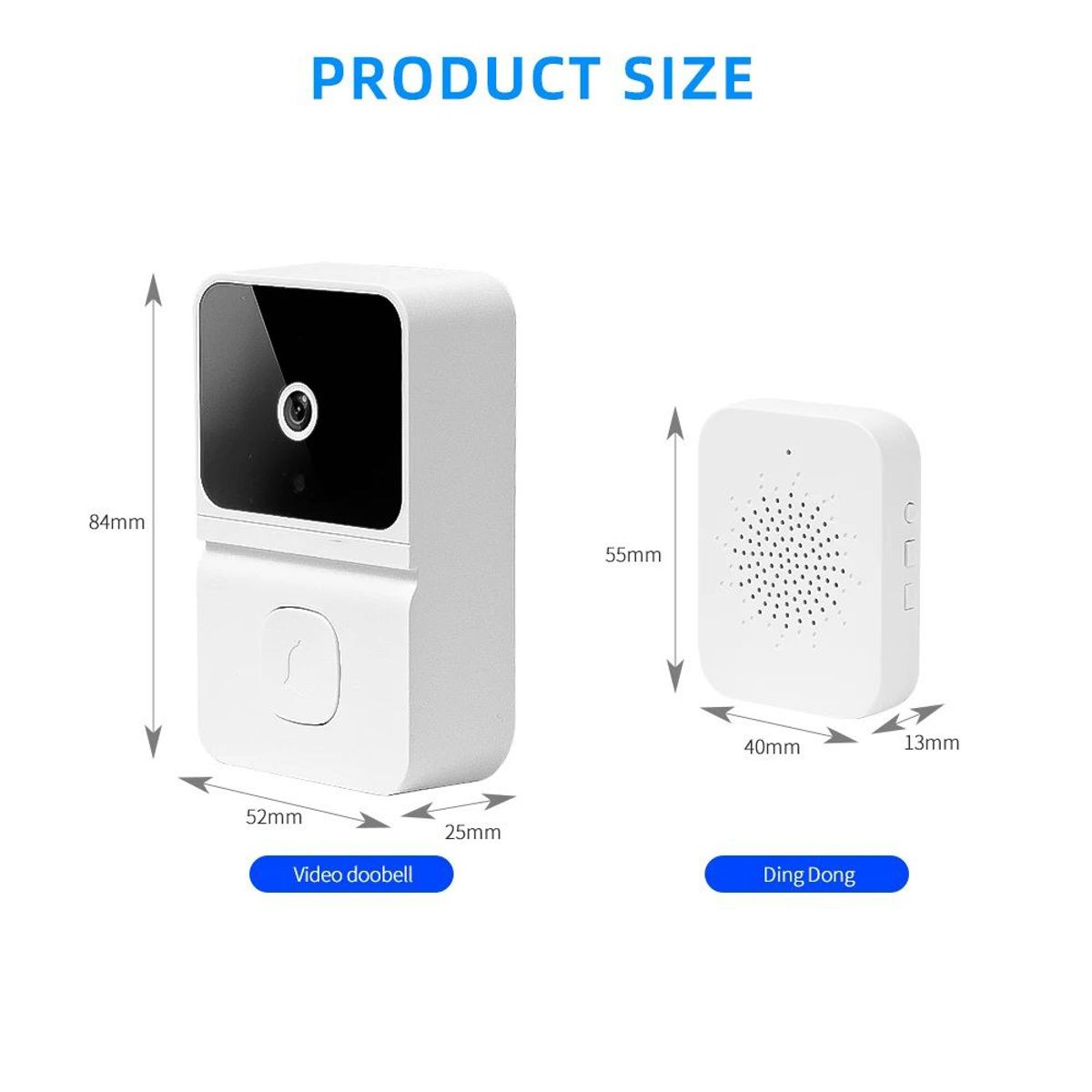 OEM - Timbre inalámbrico con cámara HD para exteriores con visión nocturna