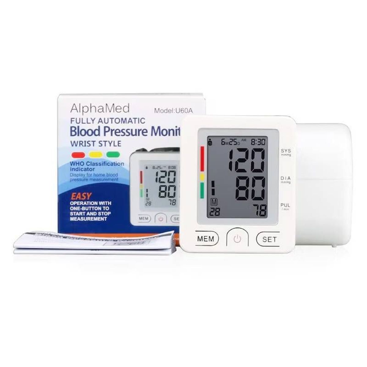 GENERICO - TENSIOMETRO MUÑECA MARCA ALPHAGOMED