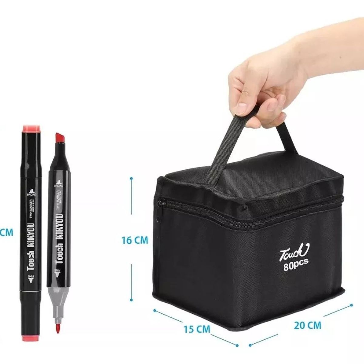 GENERICO - PLUMONES TOUCH 80 PIEZAS