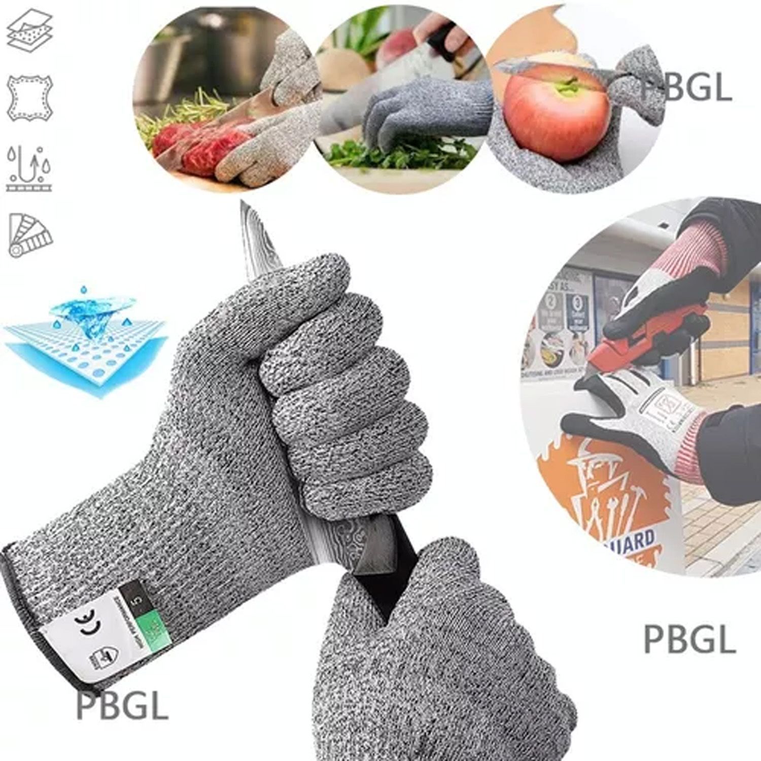 Guantes De Seguridad Anticortes Cocina Carnicero Resistente DENISASAA |  Falabella Perú