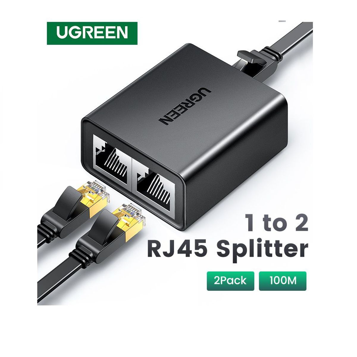 UGREEN - Adaptador de 1 a 2 Puertos de  Cable RJ45 para PC, Laptop, TV