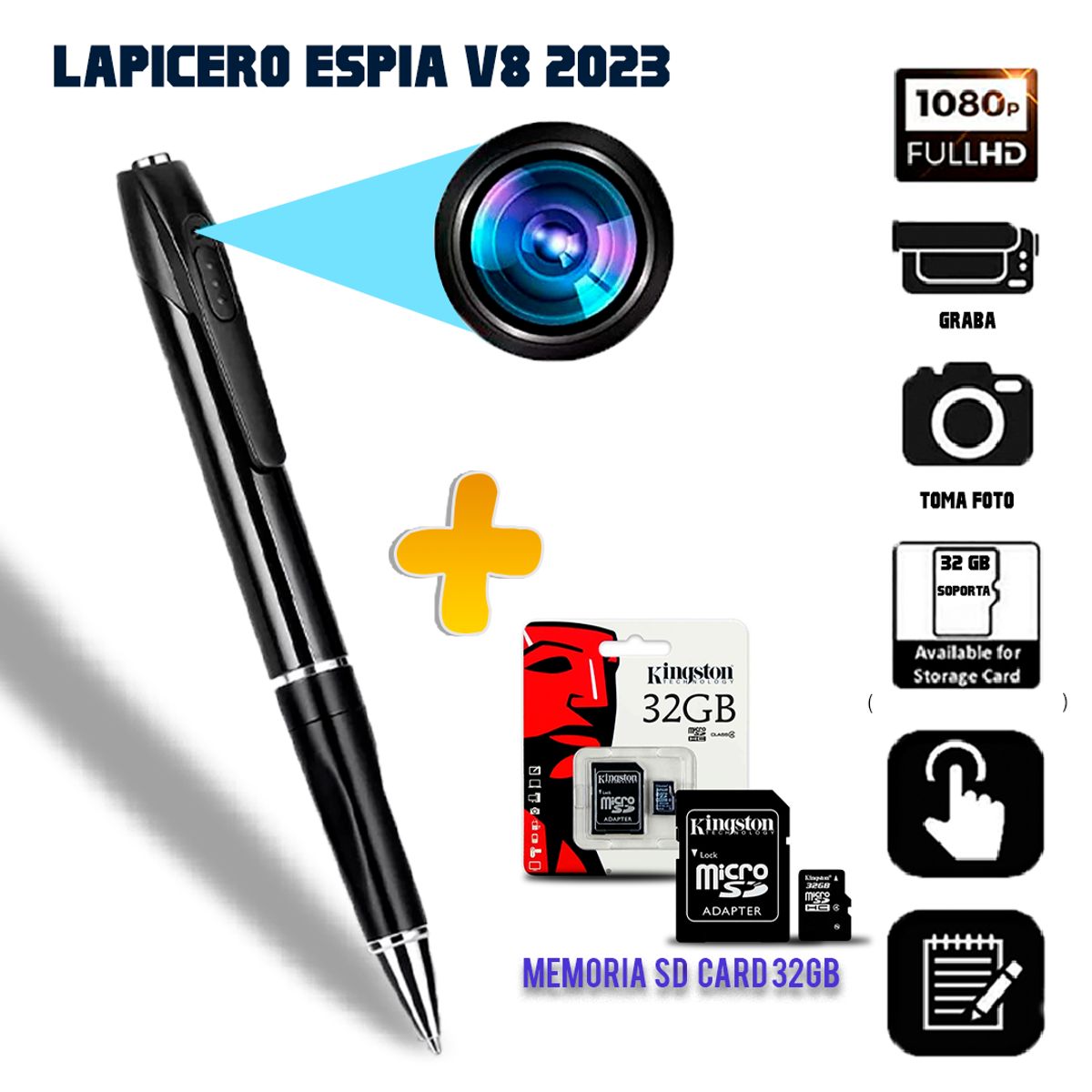 GENERICO - Camara Lapicero Espia Full HD 2023- SOPORTA 32GB-incluye 32GB memoria