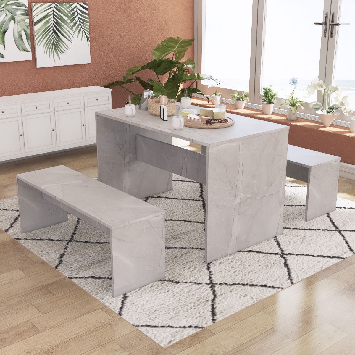 MOVENDA - Juego de Comedor Medellin 4 personas Movenda Ibiza