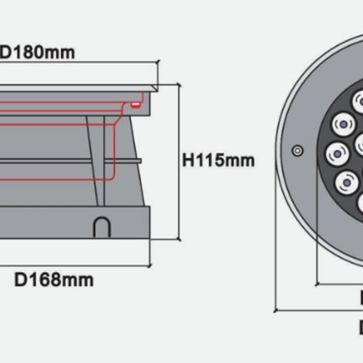 GENERICO - Luces empotrables para pileta de 36W AC12V colores RGB