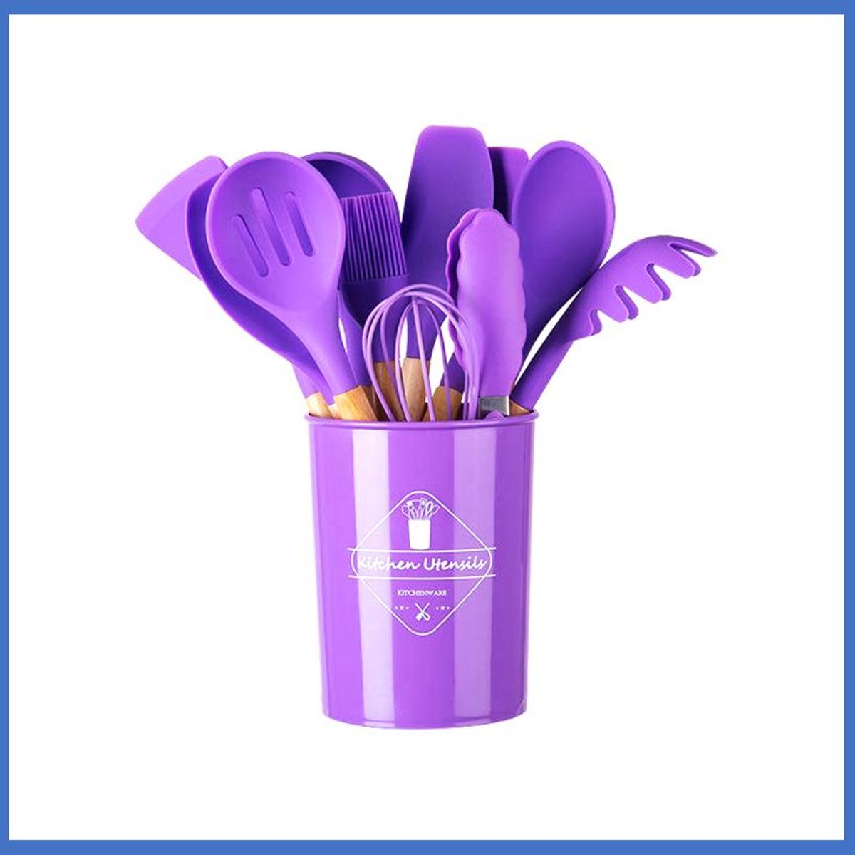 GENERICO - Set de utensilios de cocina color lila