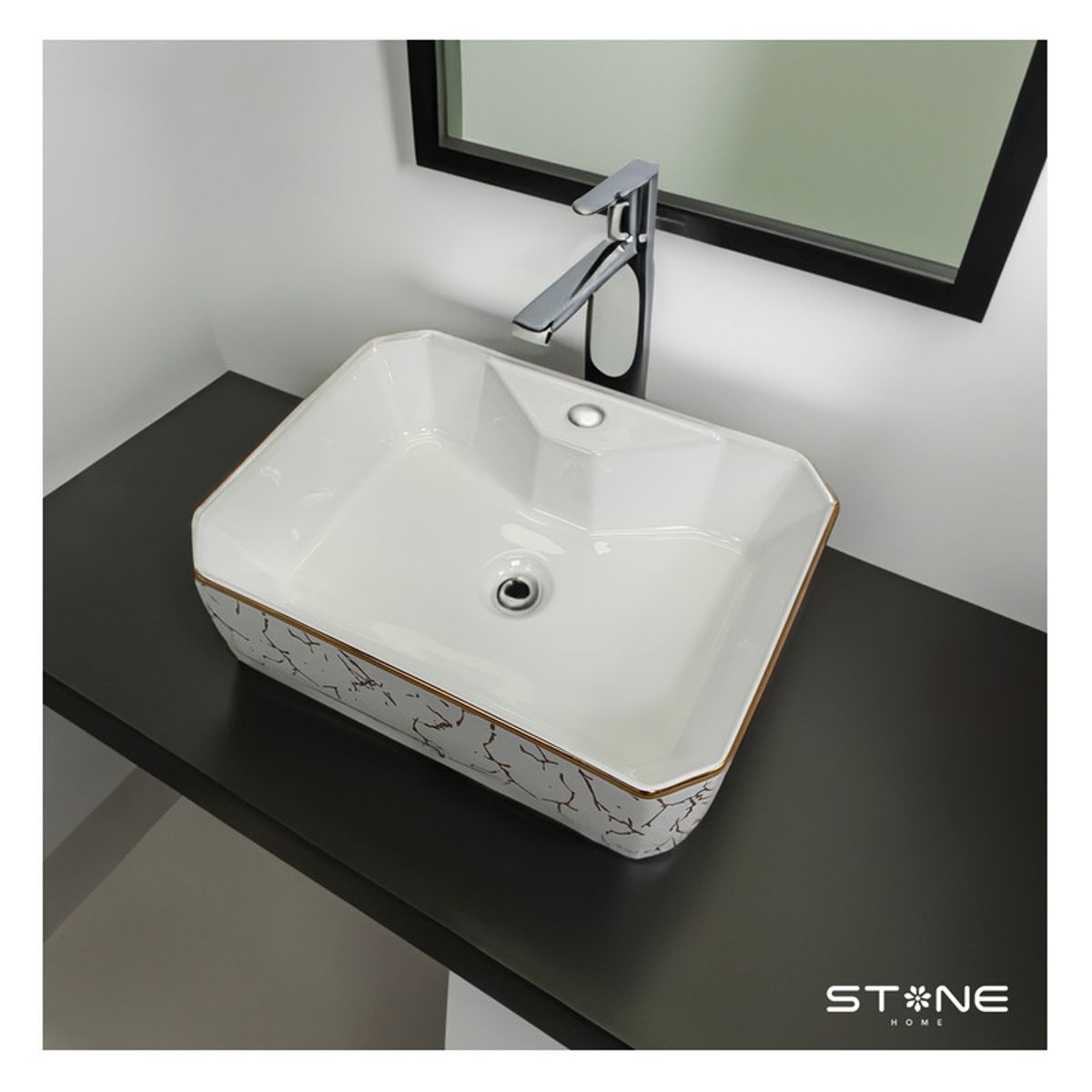 STONE - LAVAMANOS  MINIMALISTA  ADELINE MARMOLEADO  STONE