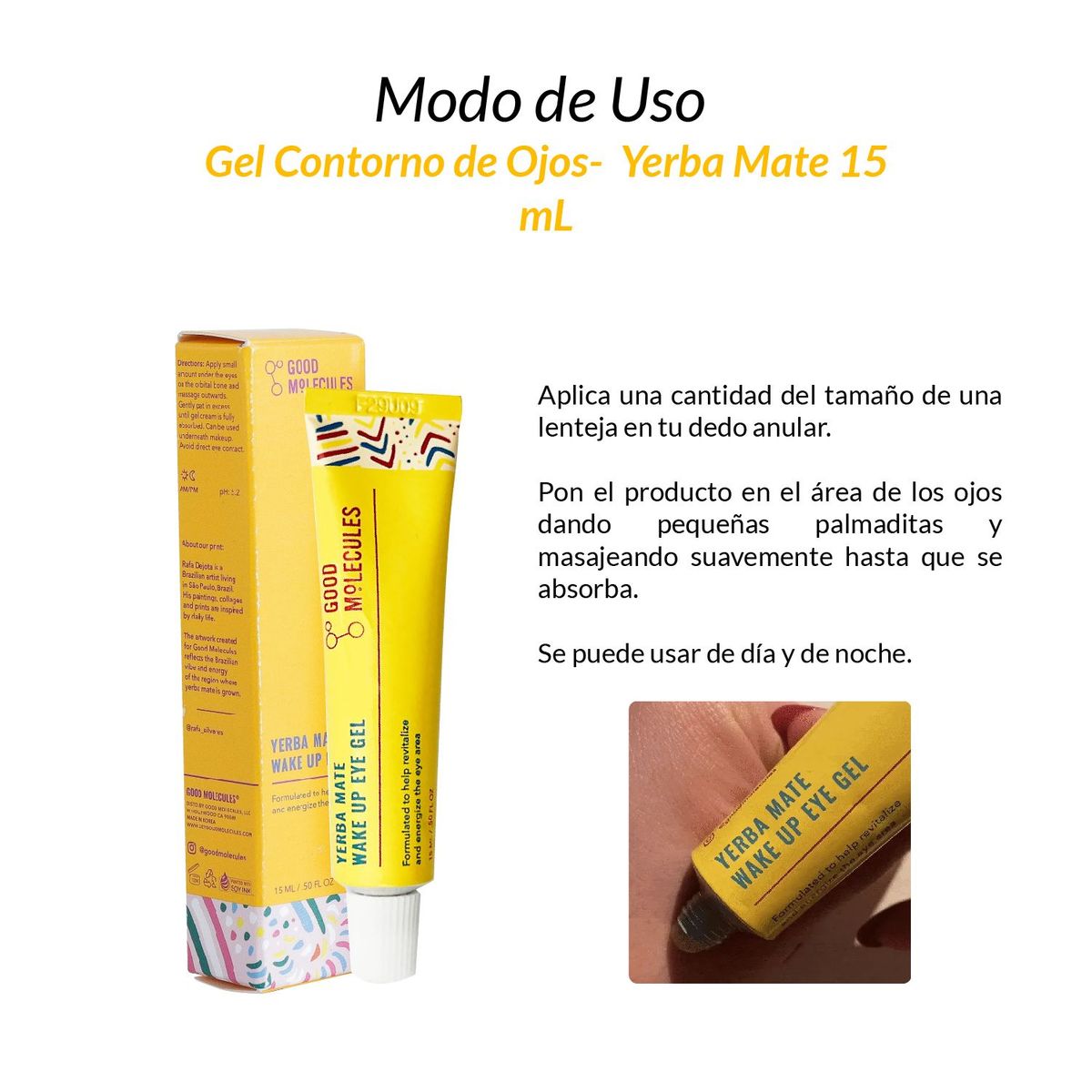 GOOD MOLECULES - 3 Contorno De Ojos Yerba Mate Wake Up Eye Gel