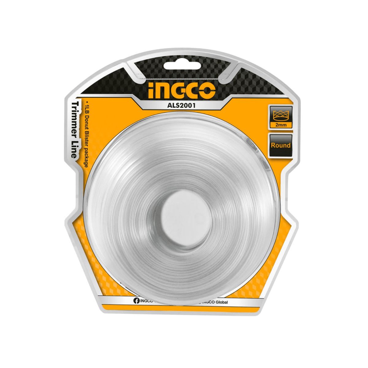 INGCO TOOLS - Hilo redondo 1 Lb para desmalezadora 2mm Ingco