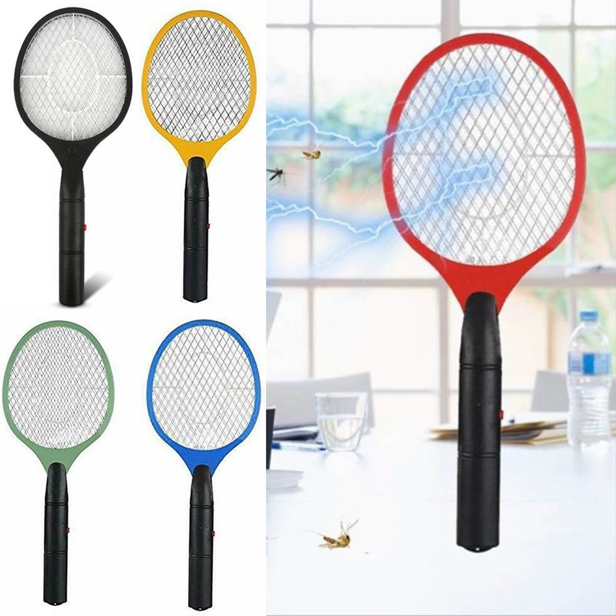 OEM - Matamoscas Insectos Descarga Electrica Tipo Raqueta