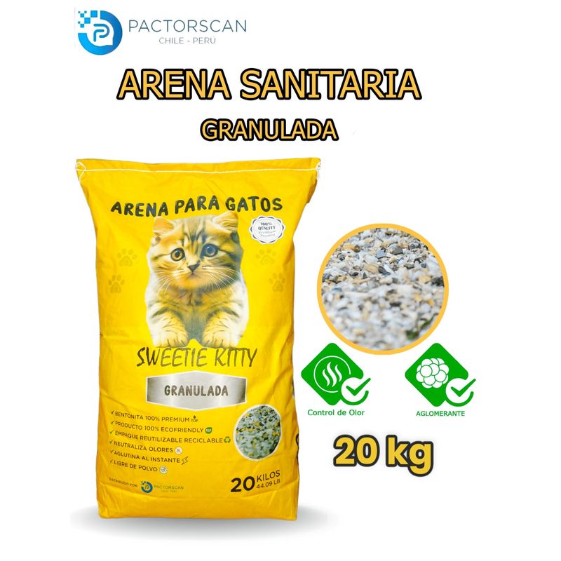 GENERICO - ARENA PARA GATOS ECOFRIENDLY BOLSA X 20 KG GRANULADA