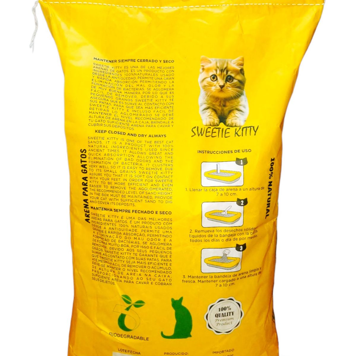 GENERICO - ARENA PARA GATOS ECOFRIENDLY BOLSA X 20 KG PERLAS FINAS