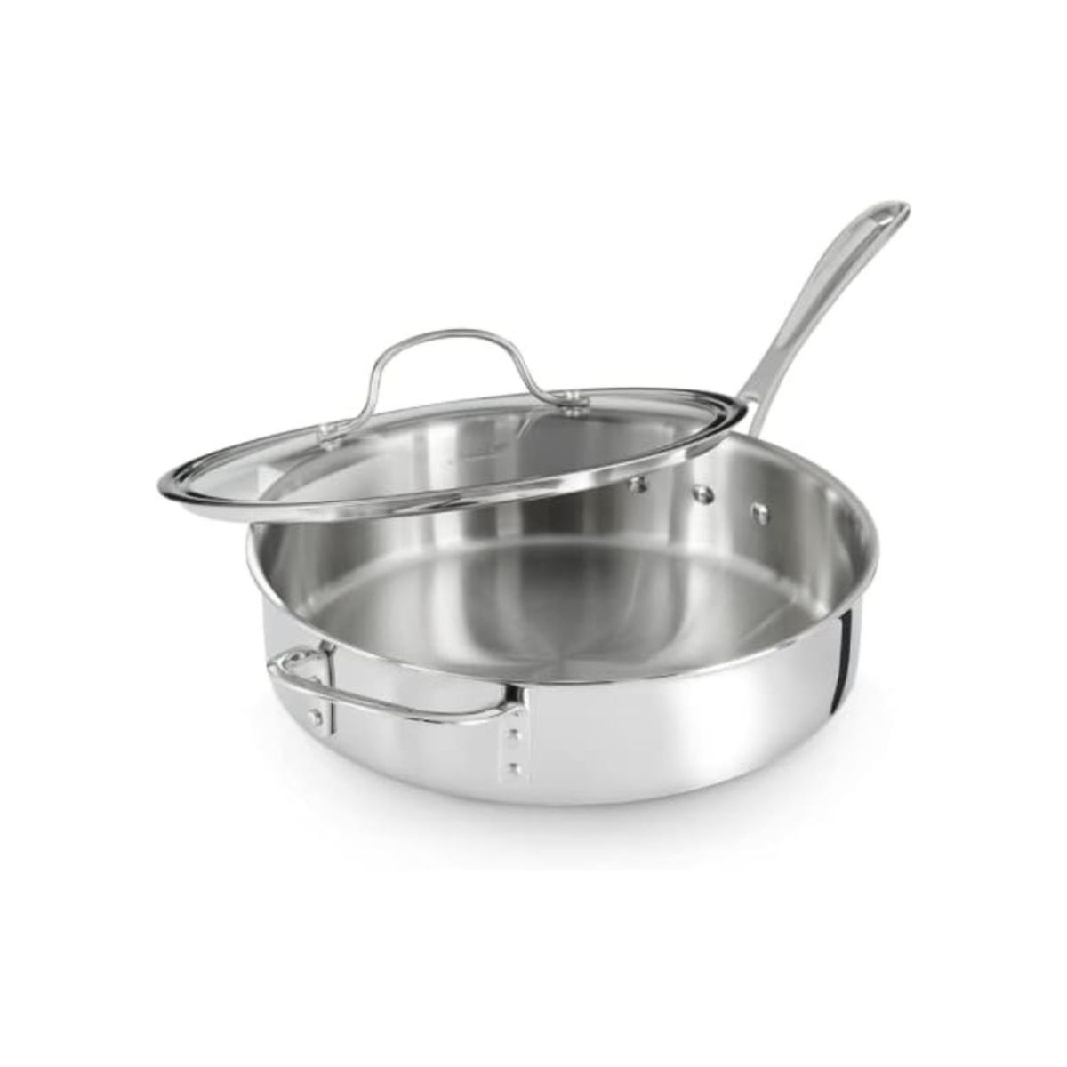 CALPHALON CONTEMPORARY - Sartén Sauté Calphalon de acero inoxidable con tapa 3QT