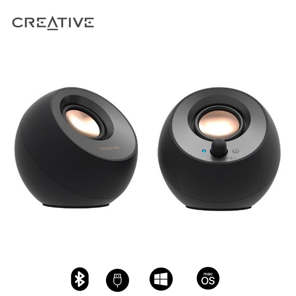 CREATIVE - Parlante Creative Pebble V3 8w-16w RMS 2.0 Bluetooth Usb-c