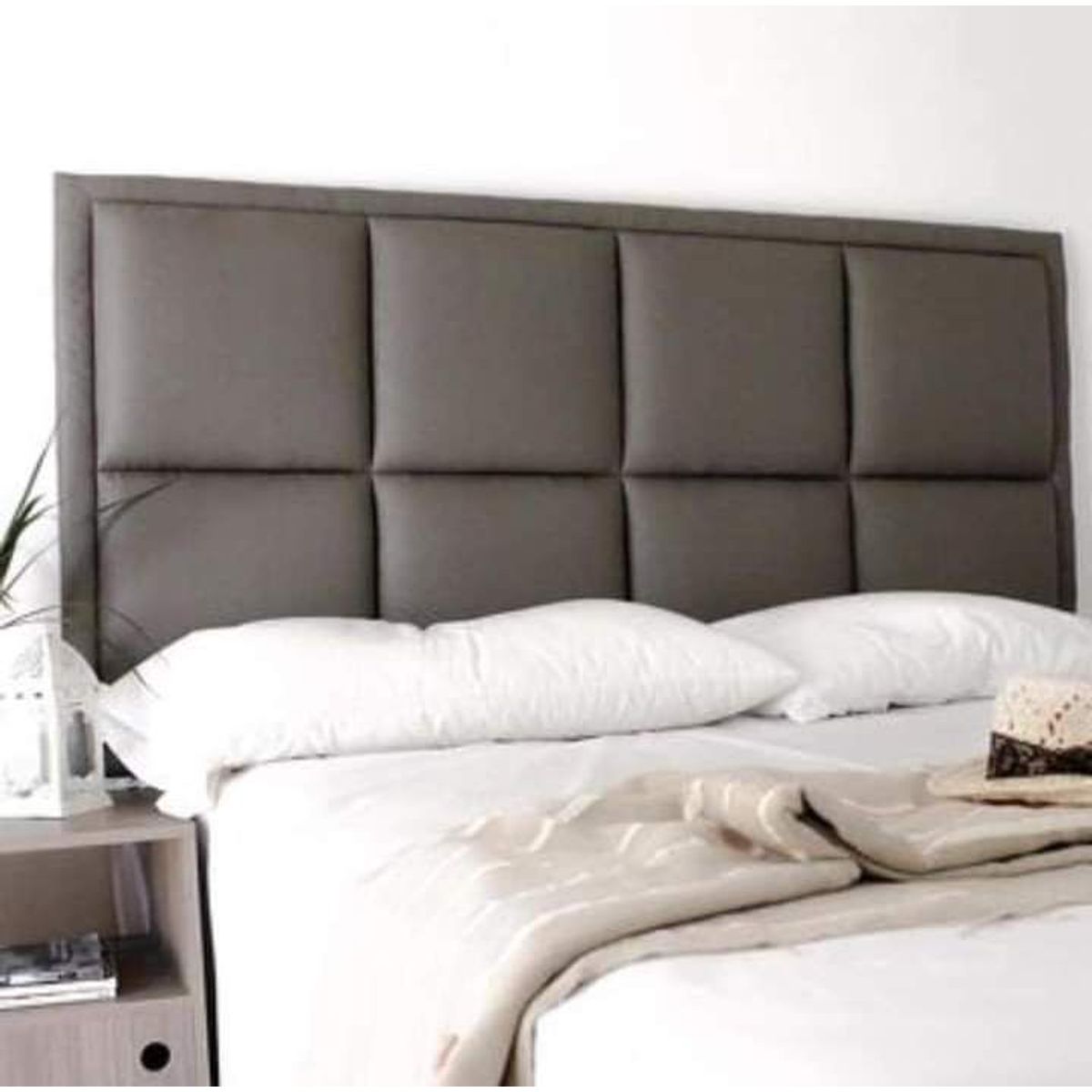 GENERICO - Cabecera Box Square 2 Plazas – Plomo Rata