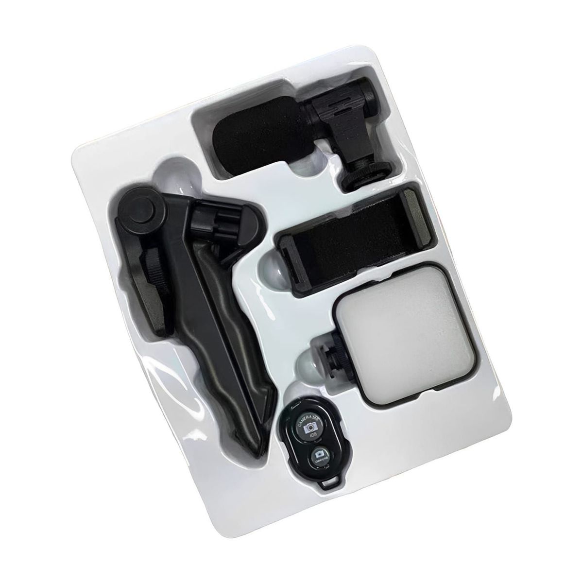 GENERICO - Kit Creación Video Blog Celular Luz Led Trípode Micrófono