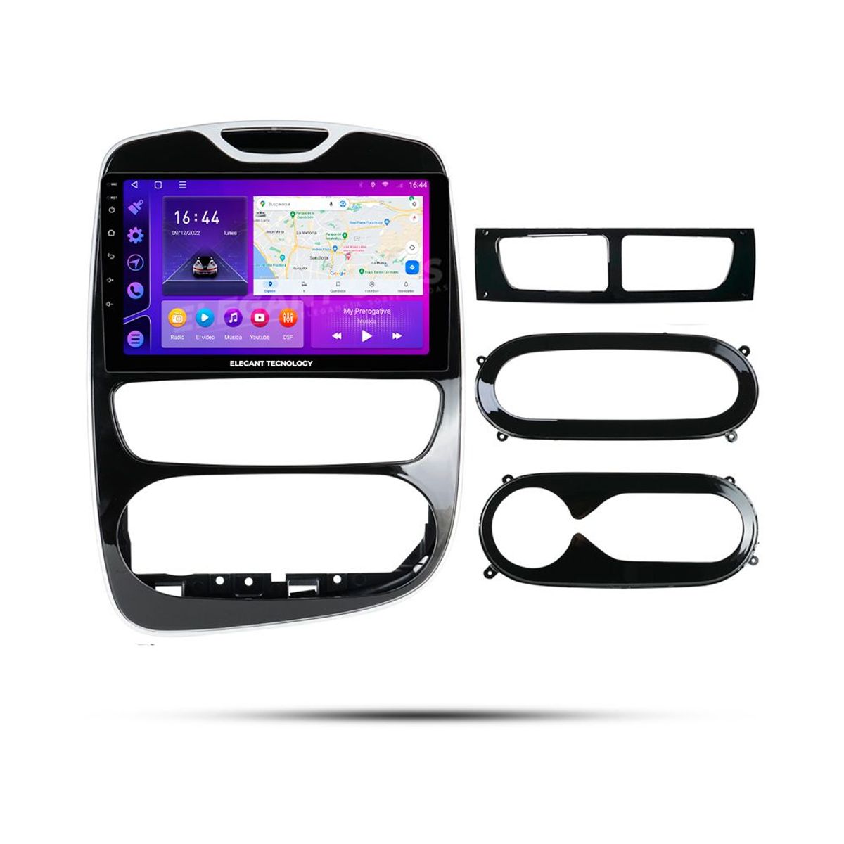 GENERICO - Autoradio Android Elegant Tecnology Renault Clio 2012-2017 4-64Gb 4+64GB 8 Nucleos +Chip