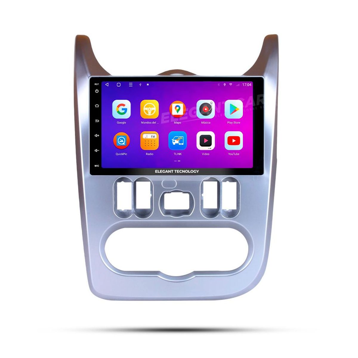 GENERICO - Autoradio Android Elegant Tecnology Renault Logan Sandero 2009-2013 4-64Gb 4+64GB 8 Nucleos +Chip