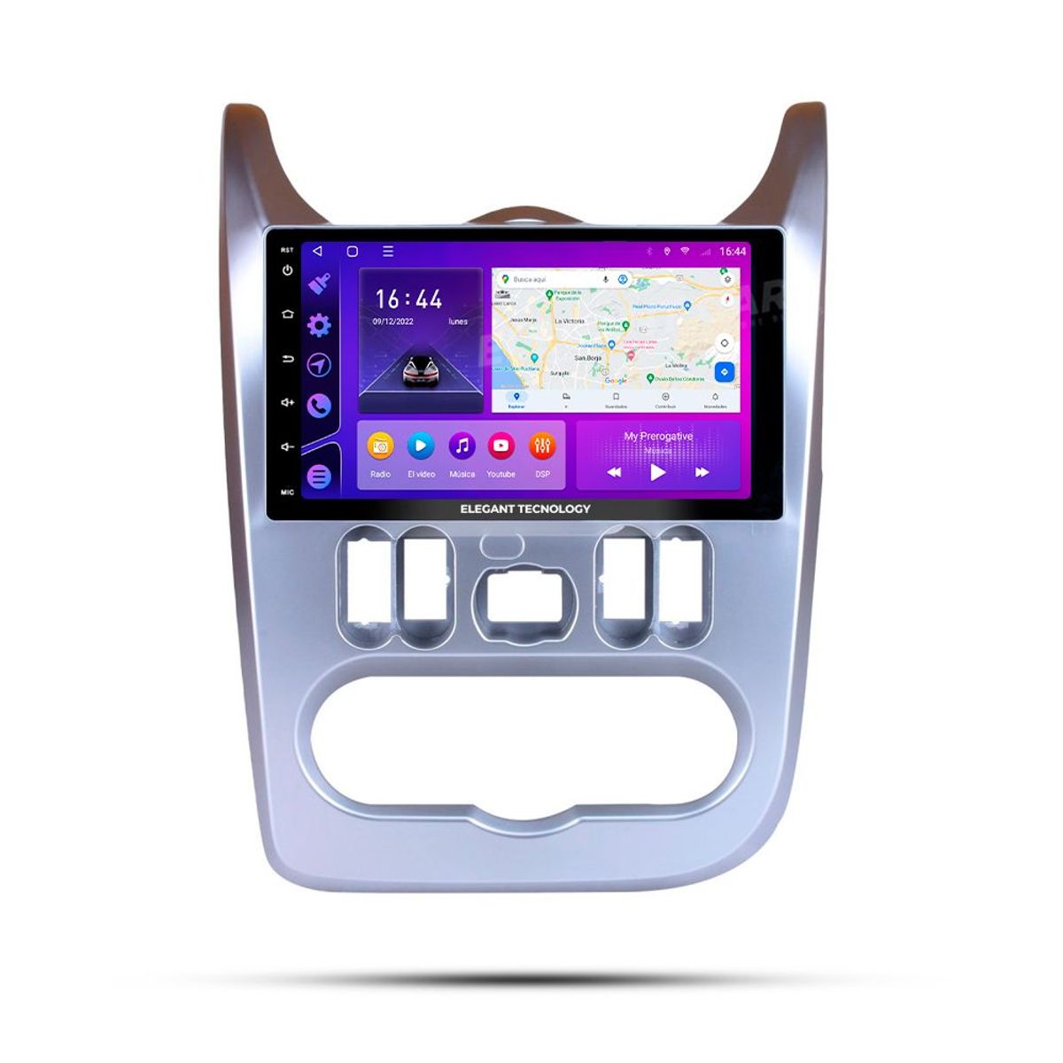 GENERICO - Autoradio Android Elegant Tecnology Renault Logan Sandero 2009-2013 4-64Gb 4+64GB 8 Nucleos +Chip