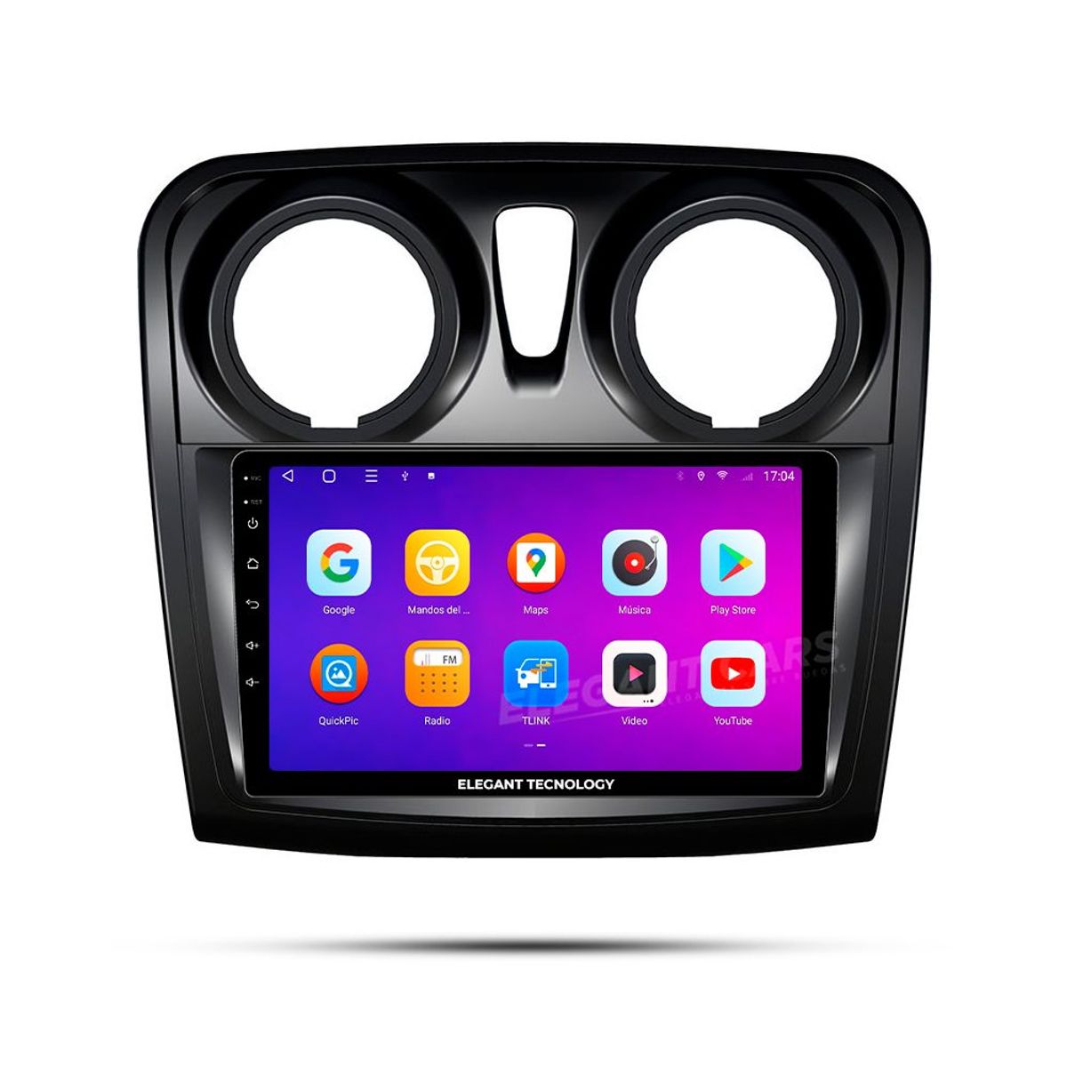 GENERICO - Autoradio Android Elegant Tecnology Renault Sandero 2012-2017 4-64Gb 4+64GB 8 Nucleos +Chip