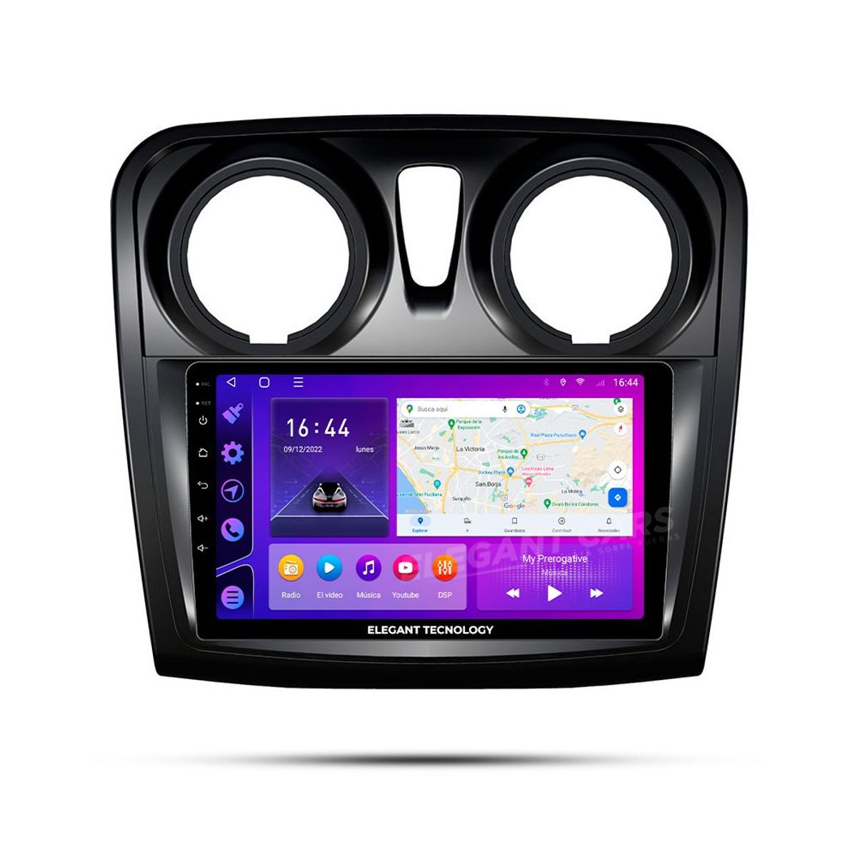 GENERICO - Autoradio Android Elegant Tecnology Renault Sandero 2012-2017 4-64Gb 4+64GB 8 Nucleos +Chip