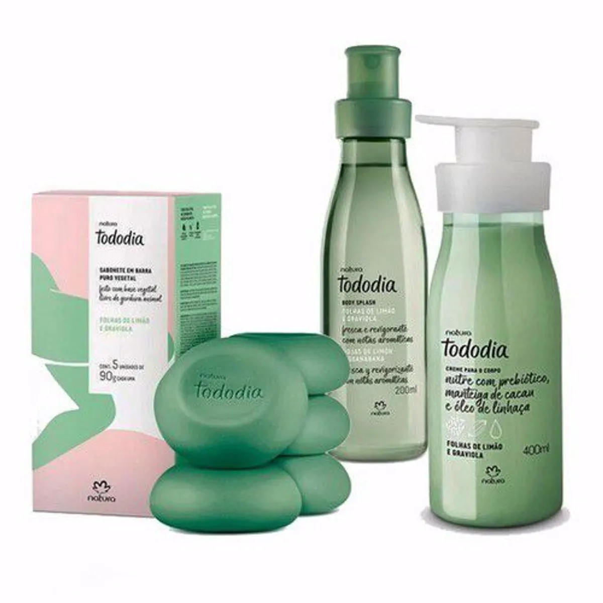 NATURA - Tododia Hojas de Limón y Guanábana Crema Spray y Jabones