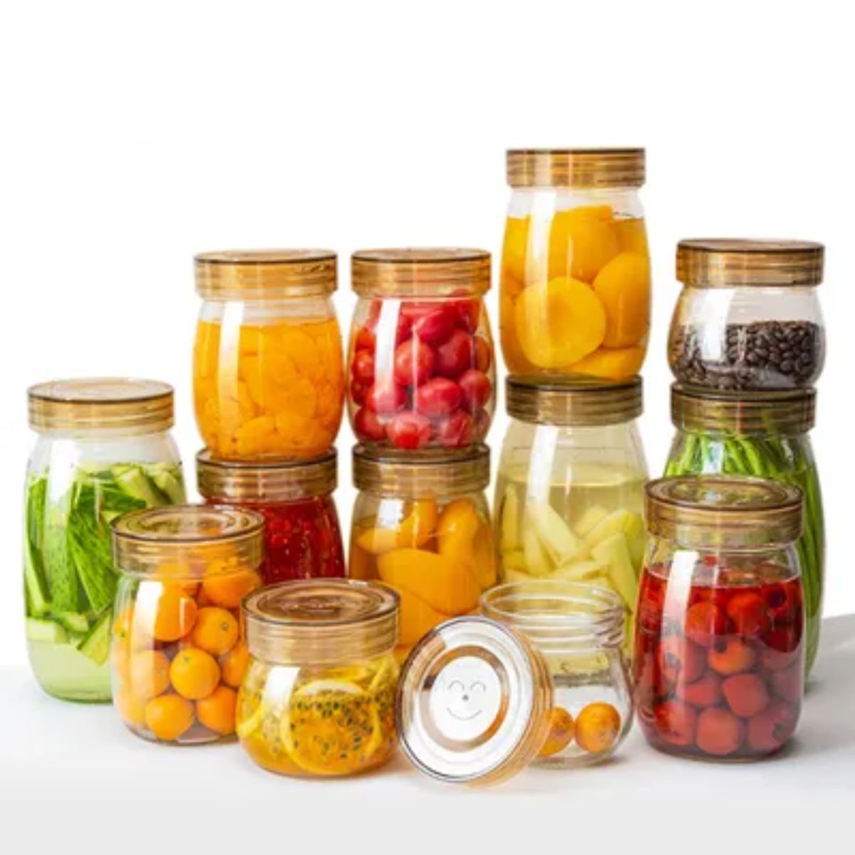 INSPIRA - Frasco recipiente de vidrio gran almacenamiento