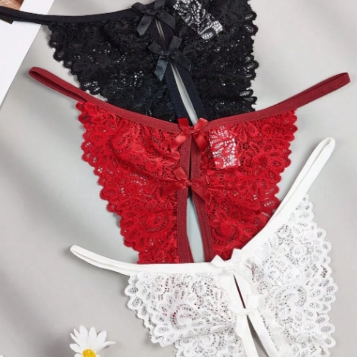 GENERICO - 6 BRAGAS DE ENCAJE SIEMPRE LISTA