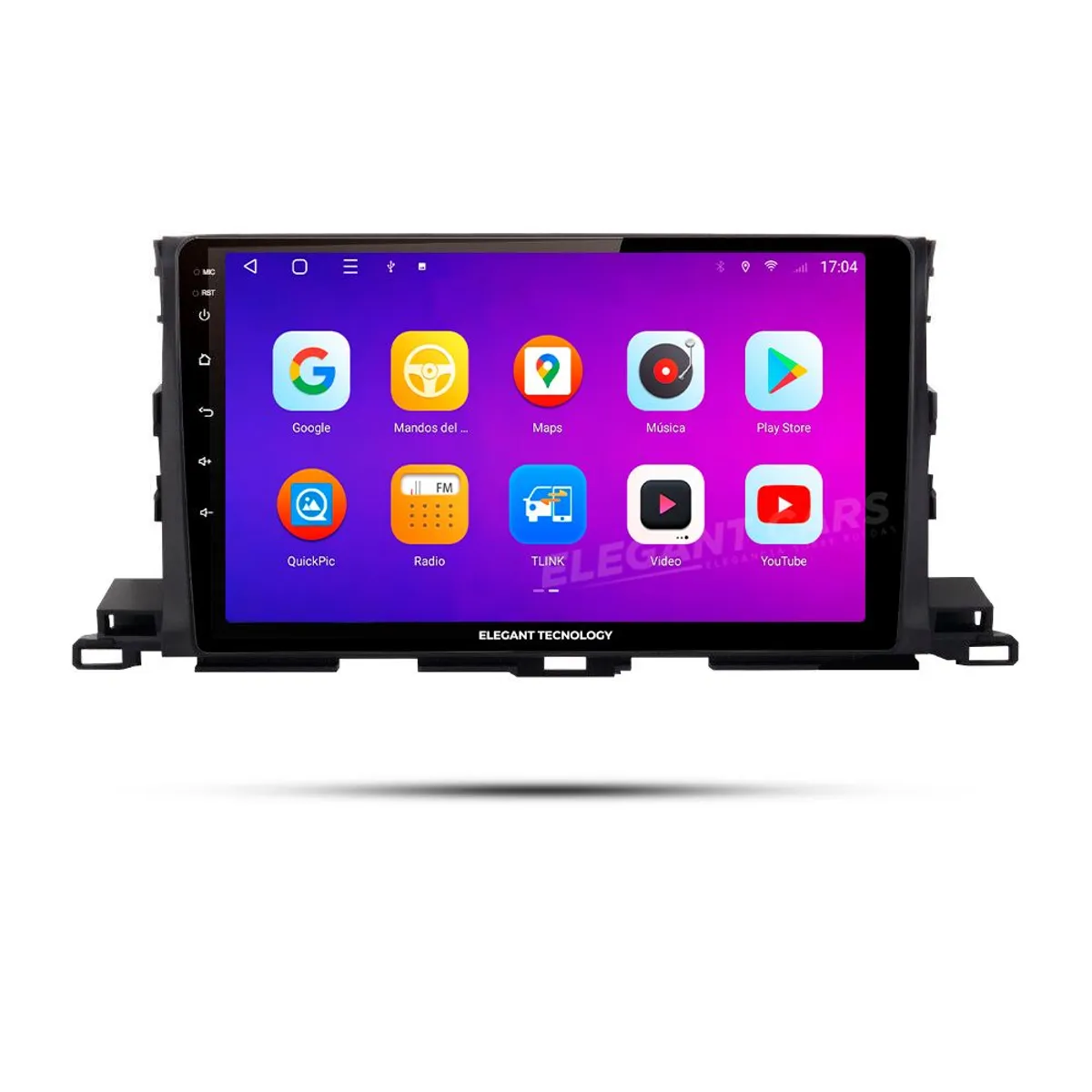 GENERICO - Autoradio Android Elegant Toyota Highlander 2014-2019 4-64Gb 4+64GB 8 Nucleos +Chip