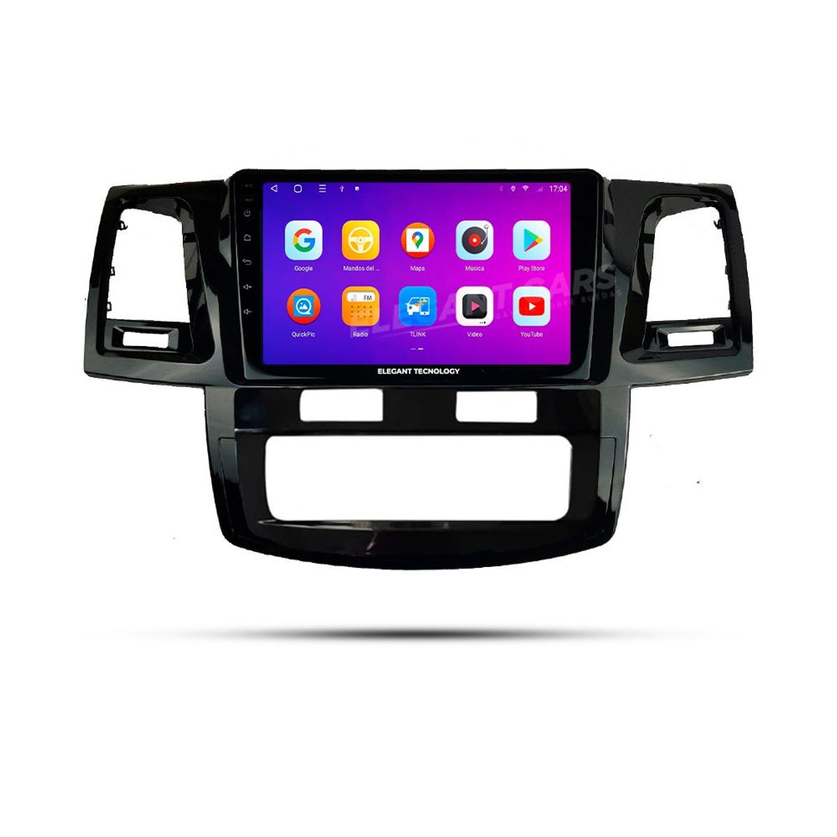 GENERICO - Autoradio Android Elegant Toyota Hilux Vigo AC Auto 2005-2014 4-64Gb 4+64GB 8 Nucleos +Chip