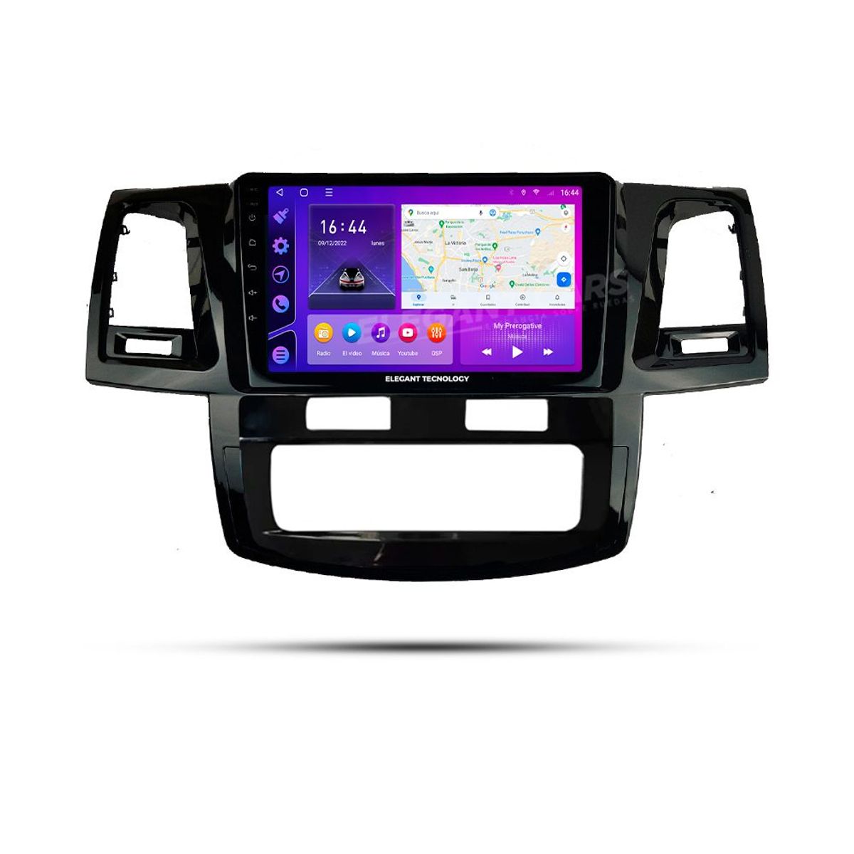 GENERICO - Autoradio Android Elegant Toyota Hilux Vigo AC Auto 2005-2014 4-64Gb 4+64GB 8 Nucleos +Chip