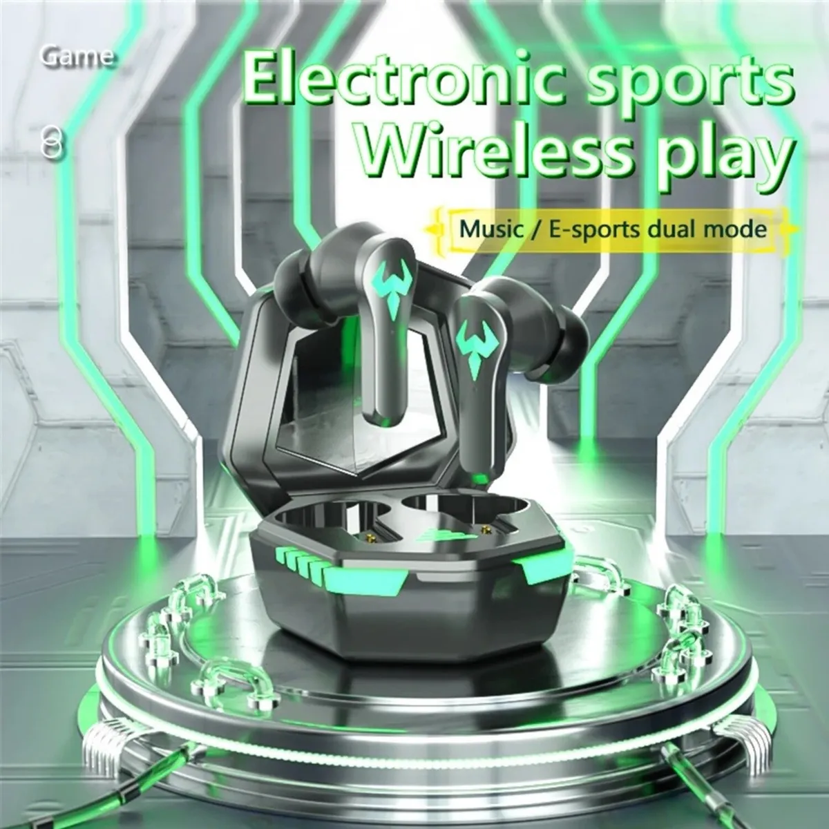 CLN TECH - Audífono Bluetooth 5.2 RGB - TWS-N35