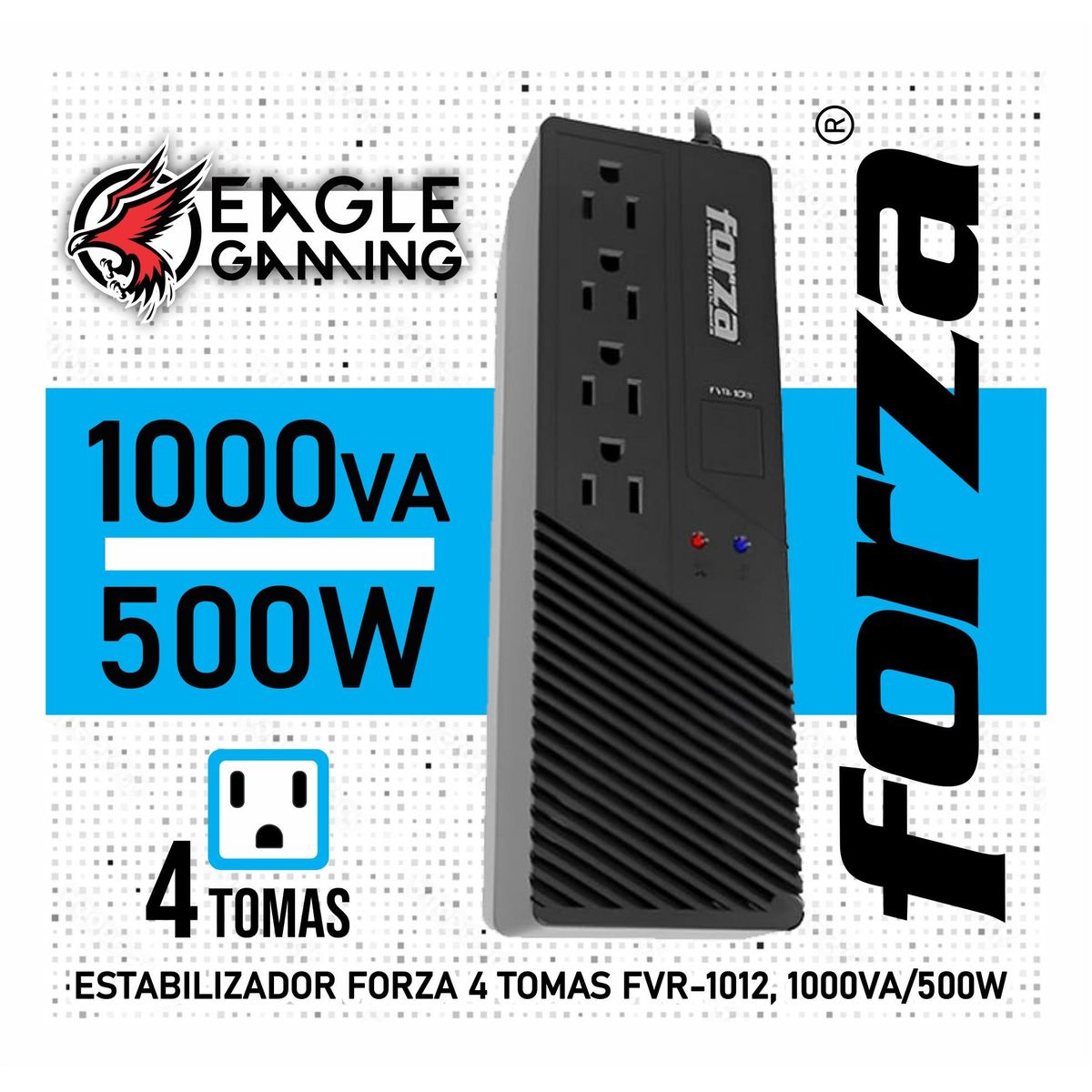 FORZA - Estabilizador Forza 1000VA FVR-1012 500W