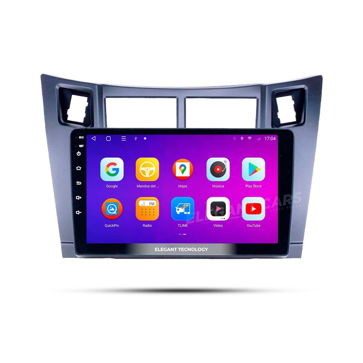 GENERICO - Autoradio Android Elegant Toyota Yaris Vitz Platz Plata 2005-2011  4-64Gb 4+64GB 8 Nucleos +Chip