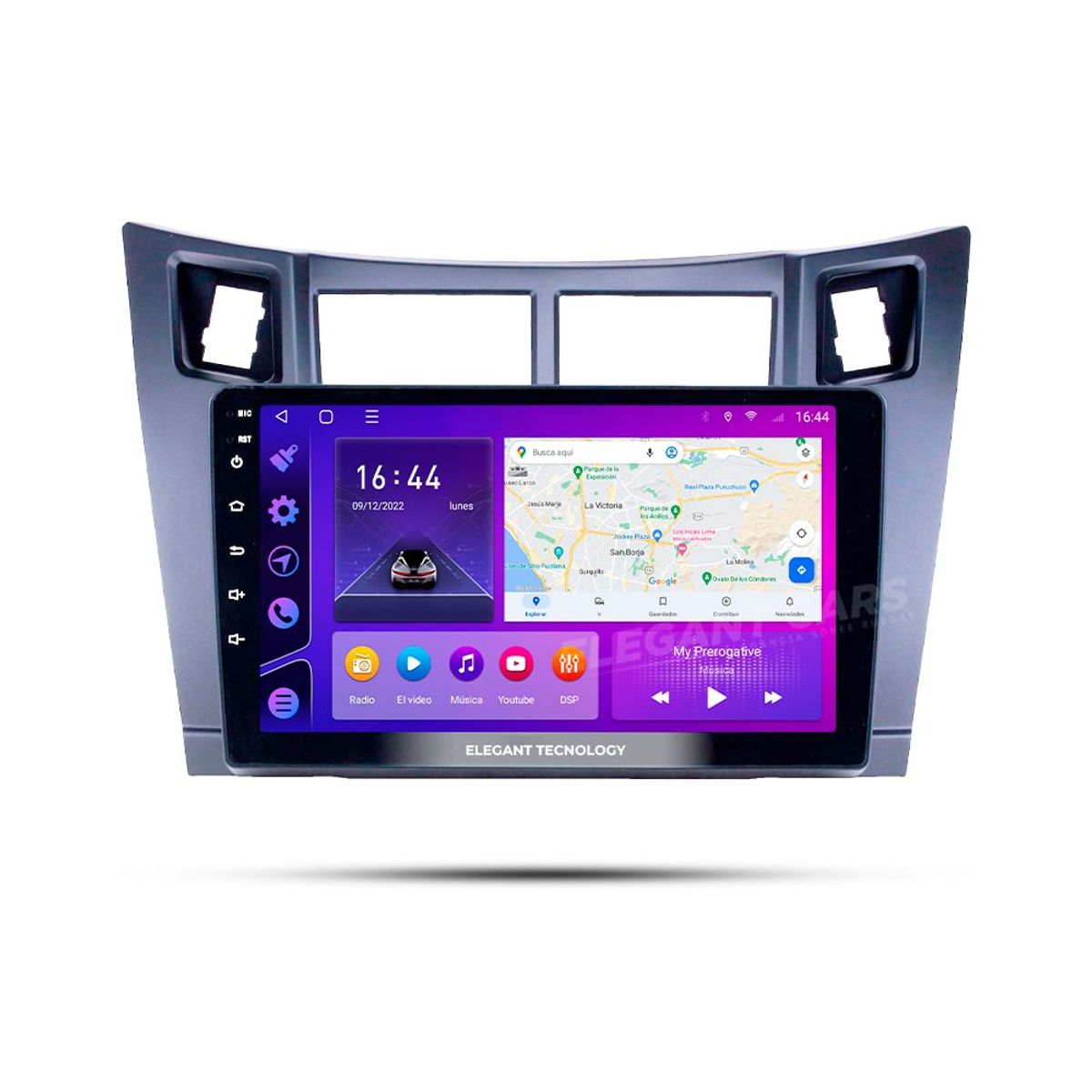 GENERICO - Autoradio Android Elegant Toyota Yaris Vitz Platz Plata 2005-2011  4-64Gb 4+64GB 8 Nucleos +Chip