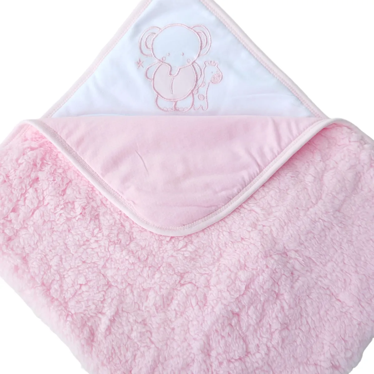 GIKA - Manta Bebé Peluche Básico - Rosado