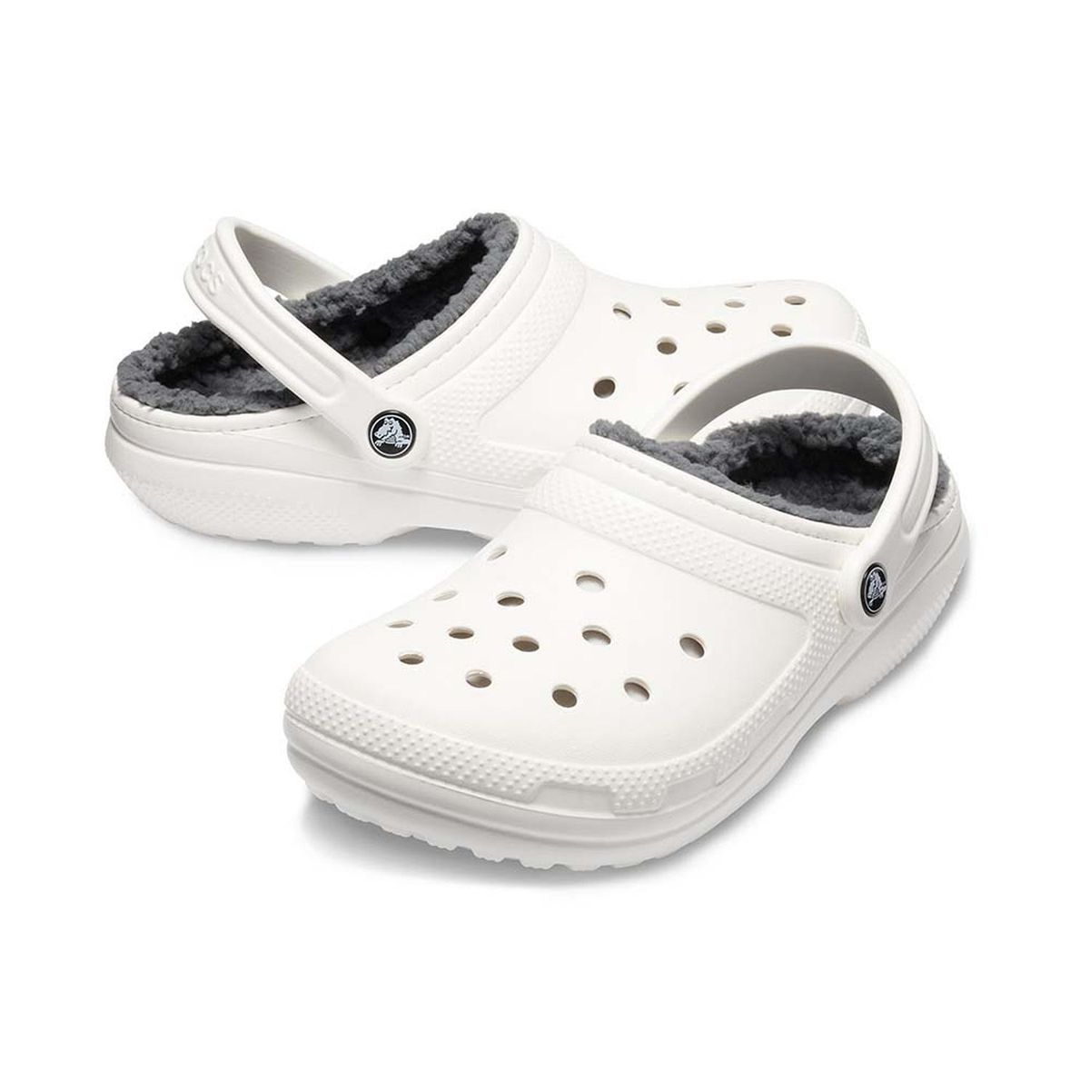 CROCS - Zuecos CROCS Classic Lined Clog White/Grey Unisex