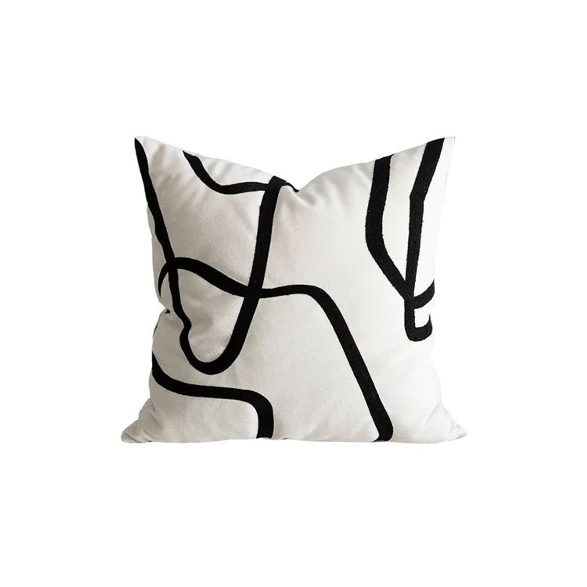 GENERICO - Cojin Minimalista  Home Lazos Negros Sublimado 40 X 40 Cm