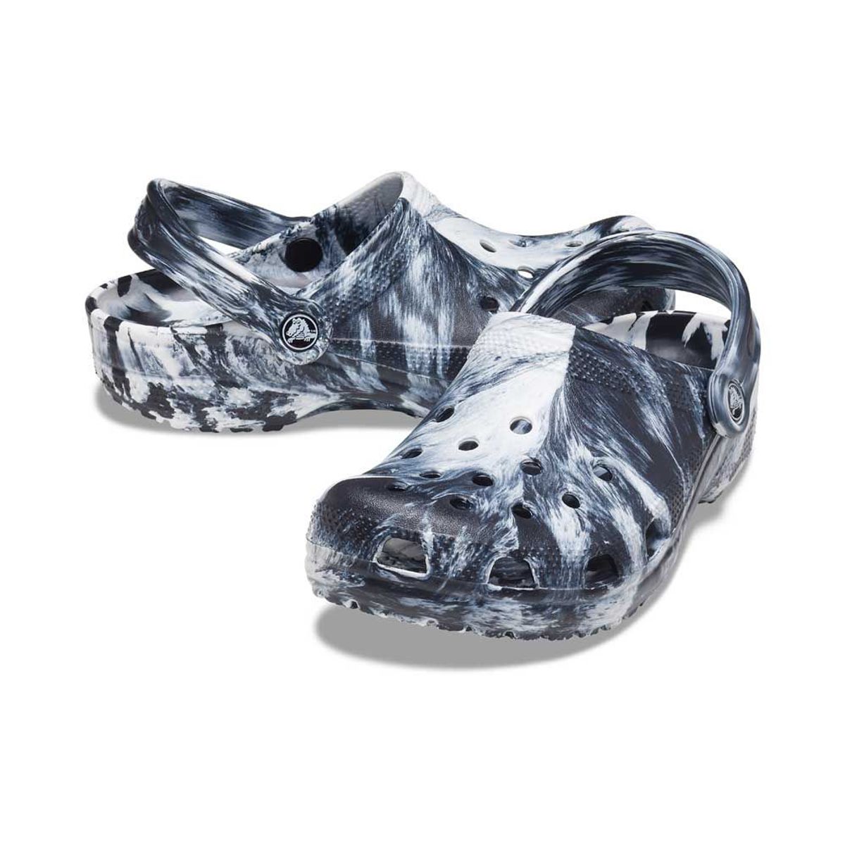 CROCS - Zuecos CROCS Classic Marbled Clog White/Black Unisex